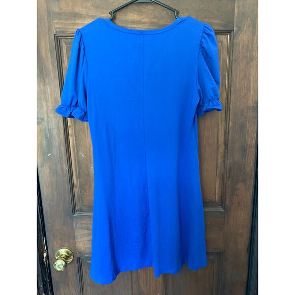 Women Puff Sleeve Summer Casual Womens Dress with Pockets Ruffle Cuffs Small - Picture 7 of 8